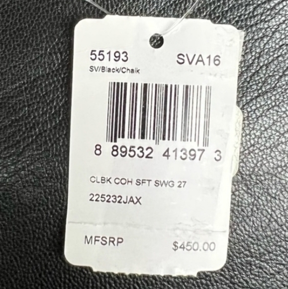 Coach Swagger 27 Black & Chalk Crossbody Satchel, Hang Tags & Original Crossbody - Picture 4 of 17